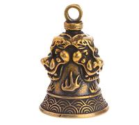 SUPVOX Llavero Retro De Campana De Bronce Con Tres Leones, DecoracióN Oriental Vintage Para Y Coche, Adorno Colgante Para Navidad Y Fiestas, 1.38x0.98x0.98 Pulgadas, 0.71 Onzas