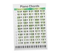 SUPVOX Tabla De Acordes De Piano Pequeña En Papel Cobre, Póster Duradero Diagramas Claros para Práctica, Referencia De Acordes y Guía De Aprendizaje para Principiantes