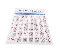 SUPVOX Tabla De Digitación De Mandolina Pestañas De Mandolina Guía De Aprendizaje De Acordes De Mandolina Ejercicios De Mandolina Cancioneros De Mandolina Laminado Rotafolio Papel