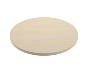 SUPVOX Tablero de Mesa Redondo de Madera Maciza 30 Cm, Tablero Grueso Beige Vetas Naturales, Tapa de Repuesto para Mesa de Comedor o Auxiliar, Superficie Resistente y Fácil Limpieza,