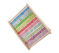 SUPVOX Tablero de Multiplicación de Madera Doble Cara con Bloques Fijos para Aprendizaje Matemático Infantil Educativo Seguro y Didáctico