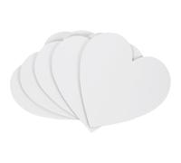 SUPVOX Tableros de Algodón para Pintura Artística Forma de Corazón, Lienzos Acrílicos 15x15 Cm, 5 Piezas para Dibujo y Bricolaje, Paneles de Arte para Artistas y Estudiantes