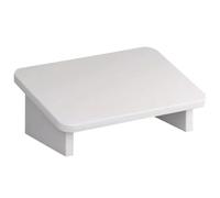 SUPVOX Taburete Reposapiés de Madera 30 Cm Color Crema Cálido, Multifuncional para Oficina y Hogar, Asiento Ergonómico para Descansar los Pies Debajo del Escritorio, Soporte Cómodo