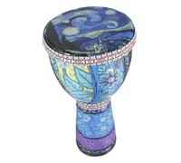 SUPVOX Tambor Africano Para Niños 8.5 Pvc Instrumento Musical De Percusión Colorido Diseño Estrella Azul Incluye Correa Adecuado Para Principiantes y Educativo