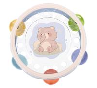 SUPVOX Tambores De Percusión Infantil Handheld para Bebés Tambor De Mano con Campanas para Desarrollo Musical y Cognitivo Diseño Adorable Color Rosa