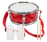 SUPVOX Tambores para Niño Niña Rojo de Acero y Madera, Juguetes de Percusión Resistentes para Desarrollar Coordinación y Habilidades Musicales en Niños