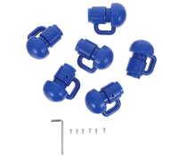 SUPVOX Tapas de Plástico Azul Resistentes a Rayos UV para Barandillas de Jardín, Protegen contra Lesiones, Incluye 6 Tapas y 6 Tornillos