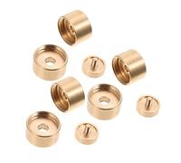 SUPVOX Tapas Superiores Inferiores para Pistones de Cobre Cubiertas Resistentes y Duraderas para Botones de Pistón Diseño Práctico y Elegante Color Dorado