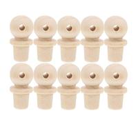 SUPVOX Tapones de Calabaza de Madera Mediano, 10 Piezas, Cierre Hermético para Botellas Tapones, Accesorios para Manualidades y Bricolaje, Uso en Botellas Corcho, Sellado Seguro para