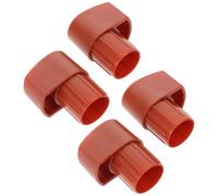 SUPVOX Tapones de Plástico para Saxofón Alto 4 Piezas, Cubierta de Llave Protectora para Mástil, Color Café, Accesorios para Protección y Almacenamiento de Saxofón en Conciertos