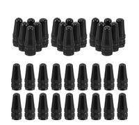 SUPVOX Tapones de Válvula para Neumáticos de Bicicleta Franceses 50 Piezas Aleación de Aluminio Color Negro Compatibles Válvulas Presta de 067 X 022 Protección contra Polvo y