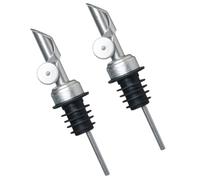 SUPVOX Tapones para Botellas de Aceite y Vino 2 Piezas, Vertedor Automático de Acero Inoxidable, Boquillas Antigoteo para Surtidor de Aceite de Oliva y Licor, Práctico Dispensador