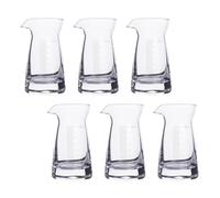 SUPVOX Tazas Medidoras de Vidrio Transparente 80 Ml Escala, Set 6 Piezas para Medir Líquidos y Whisky, Vaso Tipo Jigger para Bar y Hostelería, Accesorio Práctico para Coctelería