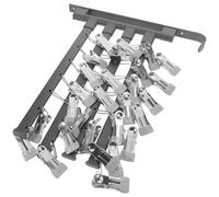 SUPVOX Tendedero de Pared Giratorio con 28 Pinzas, Rejilla de Secado de Aleación de Aluminio, para Ropa y Calcetines, Fácil Instalación, para Casa y Espacios Pequeños