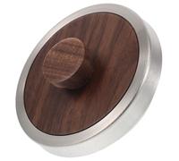 SUPVOX Tetera de Vidrio Tapa de Madera de Nogal Tapa Redonda para Taza Diseño Rústico Uso Multifuncional para Hogar y Oficina Fácil de Limpiar Bordes Suaves y Seguros