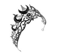 SUPVOX Tiara Cómoda de Negro de Metal Boda Luna Estrellas para Diadema Diseño Único y Versátil Cosplay para Fiestas y Celebraciones