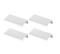 SUPVOX Tiradores Invisibles y Fácil de Instalar 4 Piezas de Aleación de Aluminio Distancia entre Agujeros de 64mm y 80mm, Diseño Moderno para Armarios y Cajones