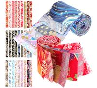 SUPVOX Tiras de Tela para Coser y Acolchar 40 Piezas 6.5x100 Cm Algodón 100% Puro para Patchwork DIY Decoración Manualidades Colores Variados