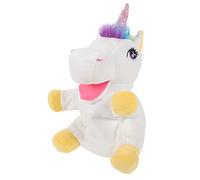SUPVOX Títere de Mano Unicornio Realista para Niños y Adultos, Peluche Multicolor, Juguete Educativo Interactivo para Contar Historias,