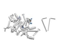 SUPVOX Tornillos de Repuesto para Patines en Línea, Juego de Ejes y Tuercas de Aleación de Aluminio Revestimiento Anticorrosión, Tornillos Pequeños para Ruedas y Espaciadores, Piezas