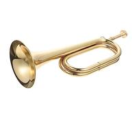 SUPVOX Trompeta de Cobre Dorada para Principiantes, Corneta Sencilla de Caballería, Instrumento Musical Portátil para Banda y Orquesta Militar,