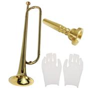 SUPVOX Trompeta De Estudiante Pequeña De Metal Resistente Boquilla Única, Juguete Musical Educativo Para Niños Edad Preescolar, Instrumento De Viento Para Bandas Escolares y Campamentos