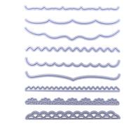 SUPVOX Troqueles de Corte de Acero en Forma de Estrellas para Scrapbooking y Embossing, Plantilla Metálica Plata para Decoración de Álbumes y Bodas
