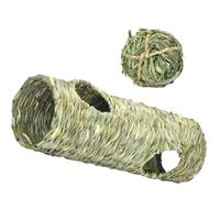 SUPVOX Túnel Creativo para Mascotas con Bola de Heno Juguete Práctico para Gatos Conejos y Pequeños Roedores para Ejercicio y Entretenimiento Casa