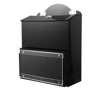 SUPVOX Urna de Sugerencias Acrílica Negra con Ranura y Cerradura, Caja de Donaciones Compacta para Oficina, Iglesia y Recaudación de Fondos, Contenedor Multifuncional para Votos y