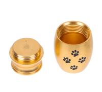 SUPVOX Urna para Cenizas de Mascotas Pequeña de Acero Inoxidable Color Dorado Sello Hermético, para Perro y Gato, Contenedor Conmemorativo para Restos Cremados, Recuerdo Funerario