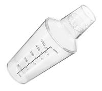 SUPVOX Vaso Mezclador de Cócteles Transparente de 530 Ml Escala, Coctelera de Mano para Preparar Té Leche y Bebidas, Portátil Prueba de Fugas para Uso en Bar y Hogar