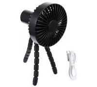 SUPVOX Ventilador Multifunción Portátil para Cochecito Trípode Flexible, Silencioso y Recargable, Material Abs y Pp, Adecuado para Escritorio y Exteriores