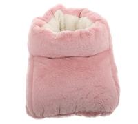 SUPVOX Zapatos Calefactores USB para Pies Calientes De Invierno, Color Rosa, Material De Imitación De Piel De Conejo, Calefacción Eléctrica Práctica, Tamaño Alto, Uso para Hogar y Oficina
