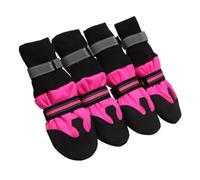 SUPVOX Zapatos para Perros Antideslizantes y Cómodos para Otoño Invierno | Algodón y Goma, para Patas de Perro, Mantiene Limpias y Secas, Color Rosa, Suela 7x6,5cm