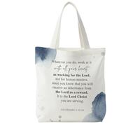 Supwhd Bolsa cristiana - Colosenses 3:23-24 Whatever You Do Work at It, regalos cristianos para mujeres, bolsas de lona cristianas para mujeres, regalos de versículos bíblicos, bolsas de compras