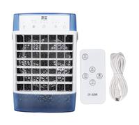 SUPYINI Aire acondicionado portátil, aire acondicionado portátil, ventilador de 3 velocidades con dos nieblas, temporizador de 12 horas, 7 colores, luz nocturna para dormitorios pequeños, carrito de