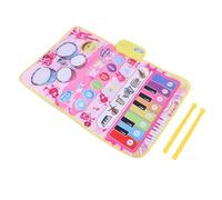 SUPYINI Alfombra musical para bebé, piano de 13 teclas y 5 instrumentos, alfombrilla de tambor para niños pequeños con control de volumen, canciones de demostración, juguetes para piano, 80 x 50 cm