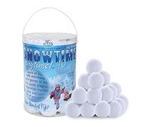 SUPYINI Bolas de nieve artificiales, 29 x 20 x 20 cm, 40 unidades, bolas de nieve artificiales, para interior y exterior, para lanzar batallas de bolas de nieve