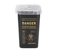 SUPYINI Caja de Residuos de Cortador Desechable con Carcasa de Plástico, Fácil de Transportar para la Eliminación de Agujas, Mejora el Medio Ambiente (Negro)