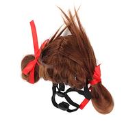 SUPYINI Disfraz de mascota peluca para perro peluca de Halloween con banda ajustable 30-60 cm para fiestas, festivales, Navidad, cumpleaños, cosplay