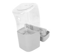 Supyini - Dispensador de agua para jaula de animales de compañía, cuenco de agua colgante automático de gran capacidad de 1200 ml para jaula para perros y gatos, con diseño de plástico (gris)