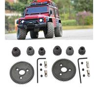 SUPYINI Engranaje recto de acero metálico Rc, engranaje recto de acero metálico Rc 54T 32P para 4x4 4WD para 2WD para VXL Rally para transmisión E con conjunto de engranajes de piñón 15T 17T 19T