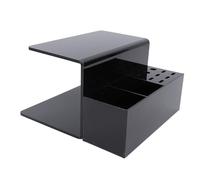 SUPYINI Estante Acrílico para Extensión de Pestañas, Soporte Organizador para Artistas de Pestañas, Práctica Herramienta de Injerto de Pestañas con Varios Compartimentos, para Salones de (Negra)