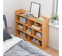 Supyini, estante de almacenamiento de noche abierta, varios compartimentos, panel de densidad engrosado, con diseño delgado para colocar entre la cama y la pared