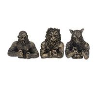 SUPYINI Juego de 3 pinzas para ventilación de coche, diseño de animales de combate, resina duradera, difusor de aromaterapia para ventilación de vehículos, lobo gorila, león
