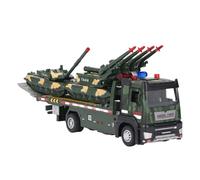 SUPYINI Juego de modelos de coche de juguete de aleación militar con vehículos blindados para, fundición a presión, juguetes de transporte militar para interiores y exteriores