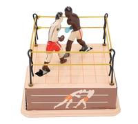 SUPYINI Juguete de boxeo con mecanismo de relojería para tirar sobre la mesa, diversión interactiva, pantalla retro, coleccionable, nota decorativa ideal