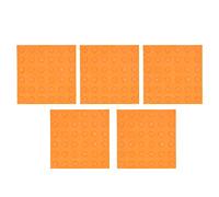 SUPYINI Lote de 5 baldosas de pavimento de goma para pavimentos de metro y pasarelas, duraderas y resistentes a los golpes (color naranja)