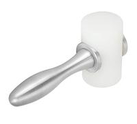 SUPYINI Martillo artesanal de cuero de nailon, para tallar, grabar, perforar, con mango ergonómico (mango de aluminio de doble extremo (pegamento blanco))