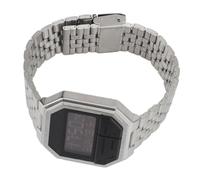 SUPYINI Reloj de hombre de diseño de lujo, cronómetro LED de acero inoxidable, reloj electrónico de cuenta regresiva con funciones multifuncionales, ideal para el estilo informal de negocios